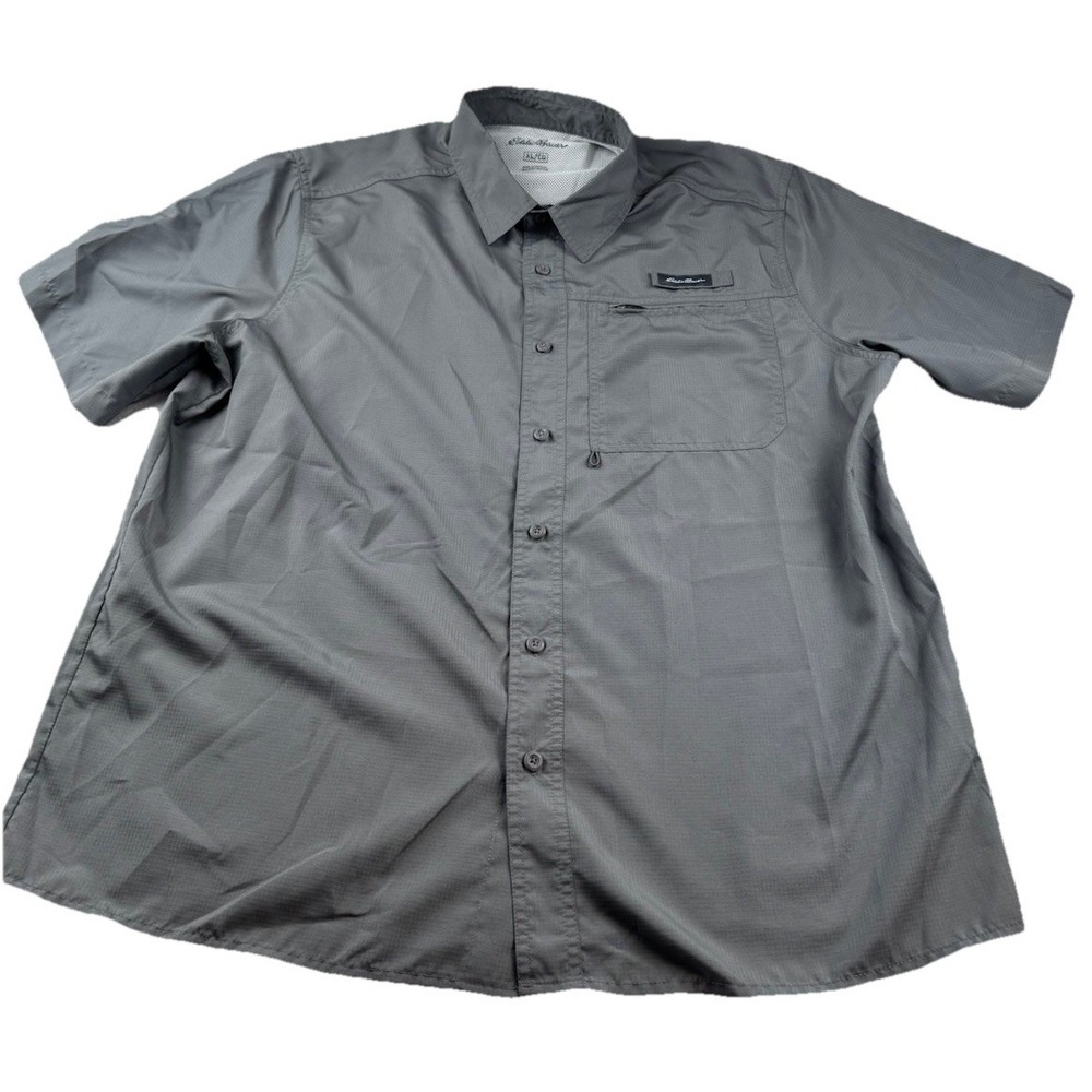 Eddie Bauer Gray Vented Shirt Men's Size XL Hiking Fishing